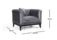 Кресло Atelier Del Sofa Trendy Dark Grey фото №3 — интернет-магазин Desire.md