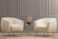Кресло Atelier Del Sofa Eses Cream Bouclette фото №3 — интернет-магазин Desire.md