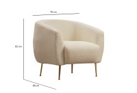 Кресло Atelier Del Sofa Eses Cream Bouclette фото №2 — интернет-магазин Desire.md