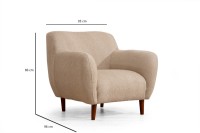 Кресло Atelier Del Sofa Napoli Cappuccino фото №5 — интернет-магазин Desire.md