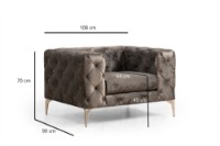 Кресло Atelier Del Sofa Como Anthracite фото №3 — интернет-магазин Desire.md