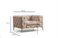 Кресло Atelier Del Sofa Como Ecru фото №3 — интернет-магазин Desire.md