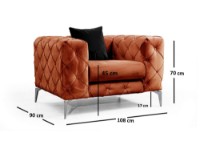 Кресло Atelier Del Sofa Como Orange фото №7 — интернет-магазин Desire.md