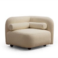 Fotoliu Atelier Del Sofa Victoria Cream Bouclette imaginea #2 — magazin online Desire.md