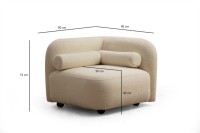 Fotoliu Atelier Del Sofa Victoria Cream Bouclette imaginea #4 — magazin online Desire.md