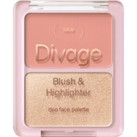 Paleta de machiaj Divage Blush & Highlighter Duo Face Palette 02  imaginea #2 — magazin online Desire.md