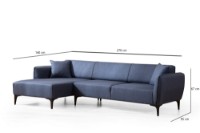 Canapea de colț Atelier Del Sofa Belissimo Left Blue imaginea #8 — magazin online Desire.md
