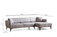 Угловой диван Atelier Del Sofa Belissimo Right Grey фото №8 — интернет-магазин Desire.md