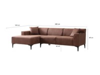 Угловой диван Atelier Del Sofa New Petra Left Cognac фото №9 — интернет-магазин Desire.md