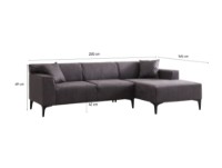 Угловой диван Atelier Del Sofa New Petra Right Anthracite фото №9 — интернет-магазин Desire.md
