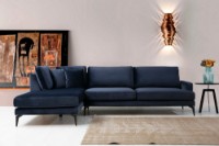 Угловой диван Atelier Del Sofa Papira Left Navy Blue фото №2 — интернет-магазин Desire.md