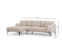 Угловой диван Atelier Del Sofa Leo Left Cream фото №7 — интернет-магазин Desire.md