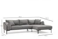 Угловой диван Atelier Del Sofa Leo Right Grey фото №12 — интернет-магазин Desire.md