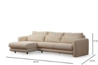 Угловой диван Atelier Del Sofa Lily Left Beige фото №6 — интернет-магазин Desire.md