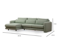 Угловой диван Atelier Del Sofa Lily Left Green фото №7 — интернет-магазин Desire.md