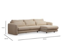 Угловой диван Atelier Del Sofa Lily Right Beige фото №6 — интернет-магазин Desire.md
