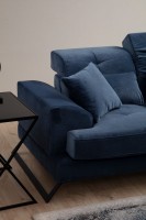 Угловой диван Atelier Del Sofa Frido Left Navy Blue фото №2 — интернет-магазин Desire.md