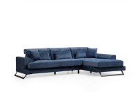Угловой диван Atelier Del Sofa Frido Right Navy Blue фото №6 — интернет-магазин Desire.md