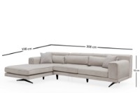 Угловой диван Atelier Del Sofa Jivago Left Beige фото №13 — интернет-магазин Desire.md
