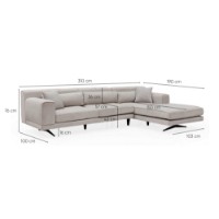 Canapea de colț Atelier Del Sofa Jivago Right Beige imaginea #13 — magazin online Desire.md