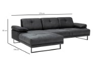 Угловой диван Atelier Del Sofa Mustang Small Left Anthracite фото №16 — интернет-магазин Desire.md