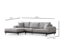 Угловой диван Atelier Del Sofa Eti Black Left Grey фото №9 — интернет-магазин Desire.md