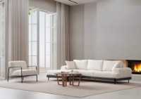 Угловой диван Atelier Del Sofa Eti Black Left White фото №5 — интернет-магазин Desire.md