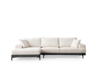 Угловой диван Atelier Del Sofa Eti Black Left White фото №7 — интернет-магазин Desire.md