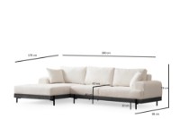 Угловой диван Atelier Del Sofa Eti Black Left White фото №10 — интернет-магазин Desire.md
