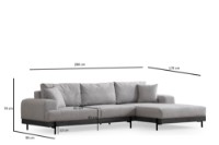 Угловой диван Atelier Del Sofa Eti Black Right Grey фото №9 — интернет-магазин Desire.md