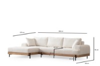 Угловой диван Atelier Del Sofa Eti Oak Left White фото №10 — интернет-магазин Desire.md