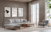Угловой диван Atelier Del Sofa Eti Oak Right Grey фото №5 — интернет-магазин Desire.md