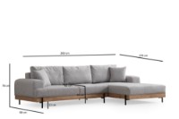 Угловой диван Atelier Del Sofa Eti Oak Right Grey фото №11 — интернет-магазин Desire.md