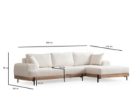 Угловой диван Atelier Del Sofa Eti Oak Right White фото №10 — интернет-магазин Desire.md
