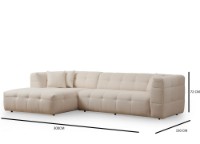 Угловой диван Atelier Del Sofa Cady Left Beige фото №7 — интернет-магазин Desire.md
