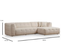 Угловой диван Atelier Del Sofa Cady Right Beige фото №7 — интернет-магазин Desire.md