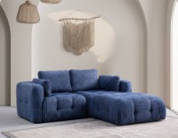 Canapea de colț Atelier Del Sofa Amaris Navy Blue