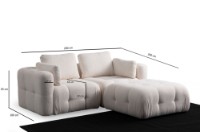 Угловой диван Atelier Del Sofa Amaris White фото №10 — интернет-магазин Desire.md