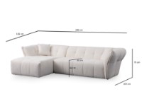 Угловой диван Atelier Del Sofa Boxer Left White фото №10 — интернет-магазин Desire.md