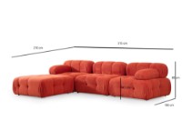 Угловой диван Atelier Del Sofa Doblo Red фото №7 — интернет-магазин Desire.md