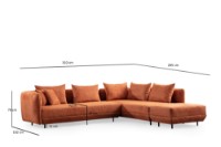 Угловой диван Atelier Del Sofa Floransa Orange фото №11 — интернет-магазин Desire.md