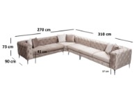 Угловой диван Atelier Del Sofa Como Left Beige фото №7 — интернет-магазин Desire.md