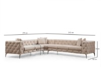 Угловой диван Atelier Del Sofa Como Left Ecru фото №6 — интернет-магазин Desire.md