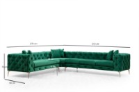 Угловой диван Atelier Del Sofa Como Left Green фото №8 — интернет-магазин Desire.md