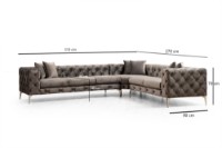 Угловой диван Atelier Del Sofa Como Right Anthracite фото №7 — интернет-магазин Desire.md