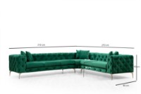 Угловой диван Atelier Del Sofa Como Right Green фото №8 — интернет-магазин Desire.md