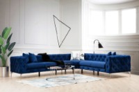 Угловой диван Atelier Del Sofa Como Right Navy Blue