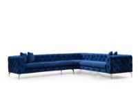 Угловой диван Atelier Del Sofa Como Right Navy Blue фото №4 — интернет-магазин Desire.md