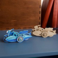 Деревянная 3D-раскраска Ugears Hagrid's Flying Motorbike фото №2 — интернет-магазин Desire.md