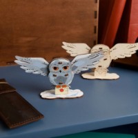 Деревянная 3D-раскраска Ugears Hedwig Owl фото №4 — интернет-магазин Desire.md